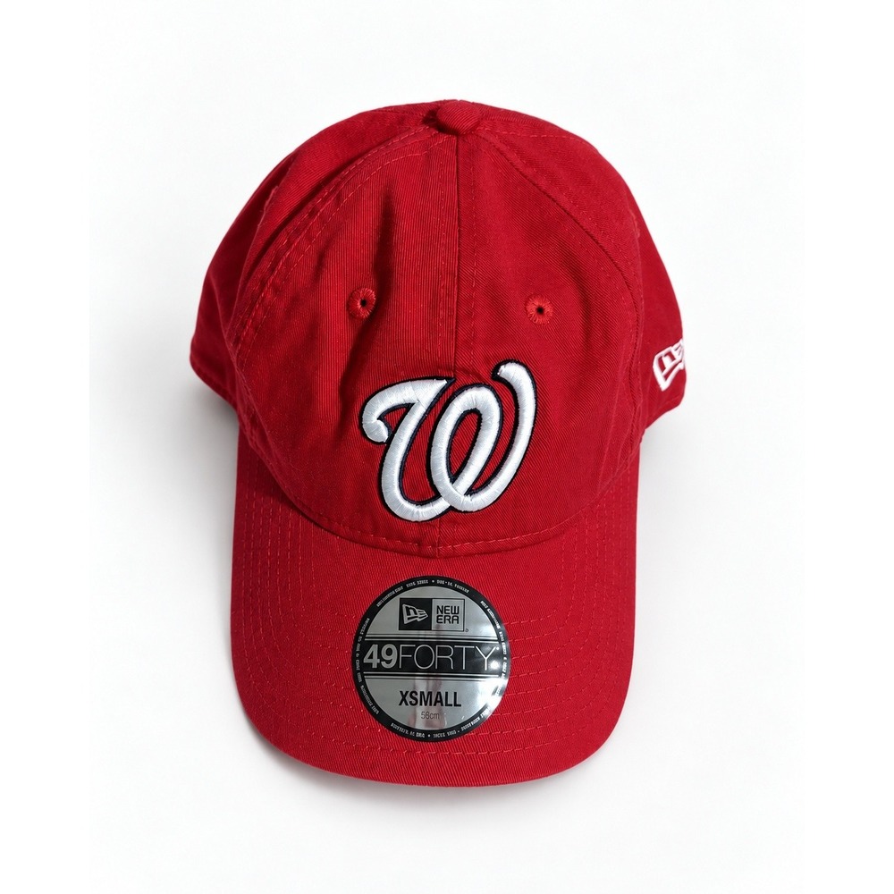 New Era 49FORTY Washington Nationals MLB Fitted Hat Red XSmall 56cm 11605681
